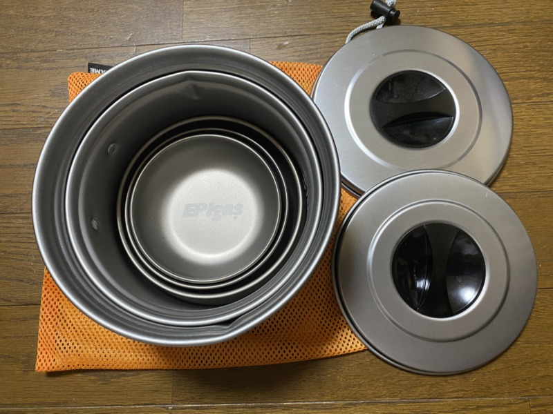 EPIガス チタンプレート】キャンプ用食器にはチタン皿が便利！４つのサイズをクッカーに合わせてスタッキング | じゆーなる